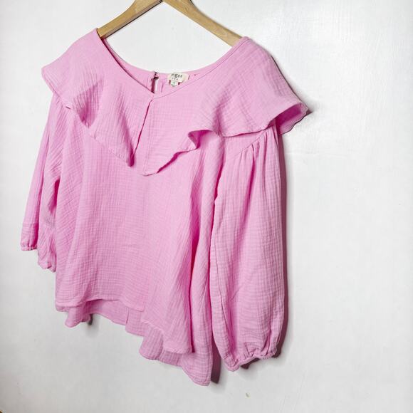 Pink Cotton Gauze Top - Picture 3 of 4